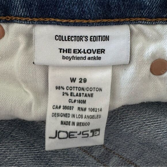 Joe’s Jeans The Ex-Lover Boyfriend Ankle Collector’s Edition in Layne Wash Sz 29 - Picture 12 of 13